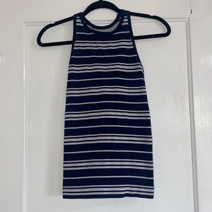 Navy and White Striped Athleta Tank Top!
